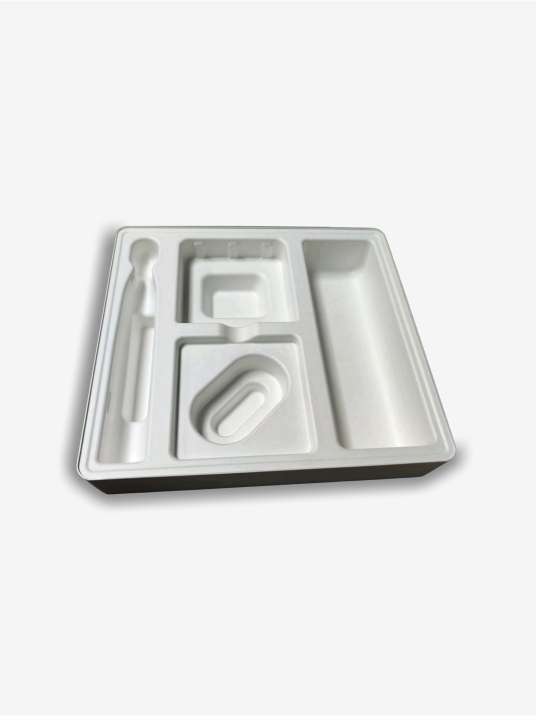 Molded fiber medical tools packaging